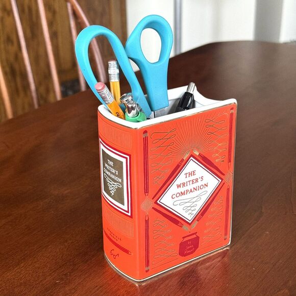 Bibliophile Vase The Writer's Companion Book Ceramic Vase by Jane Mount - Picture 7 of 11